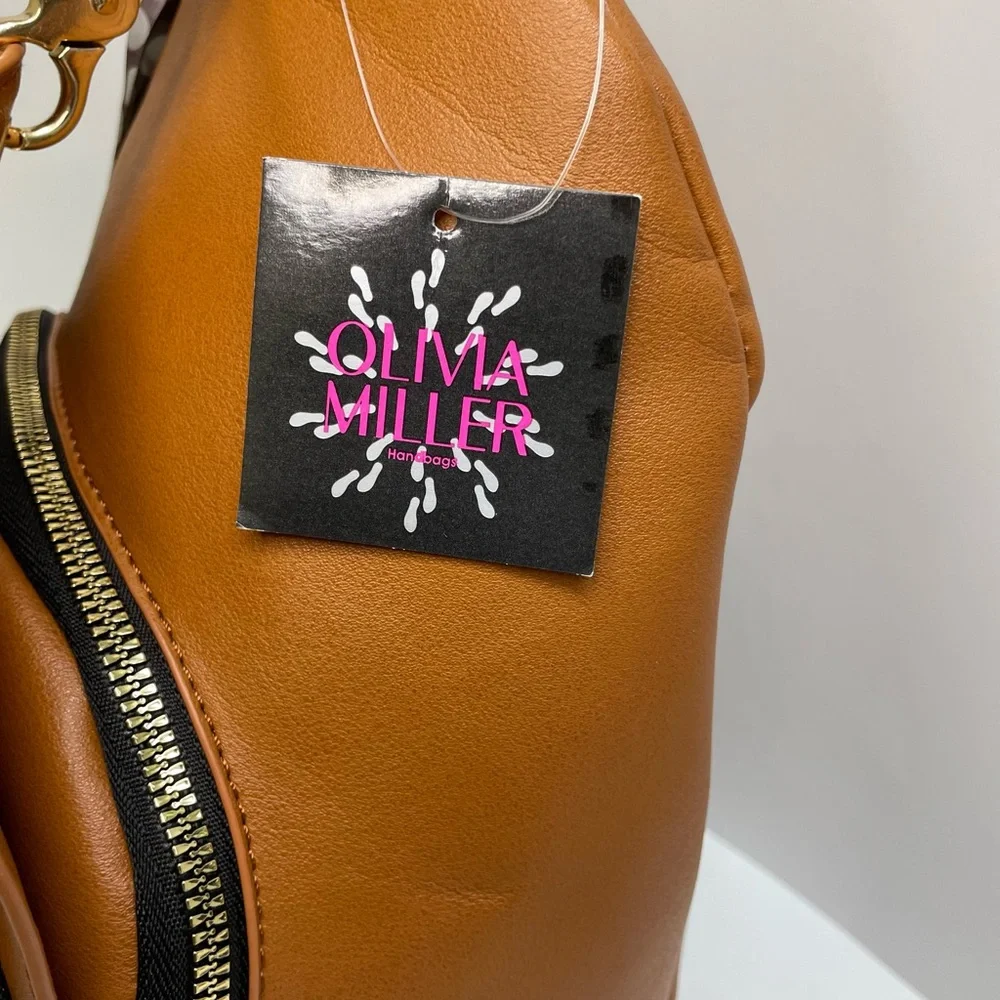 NWT Tan Backpack with Scarf Accent